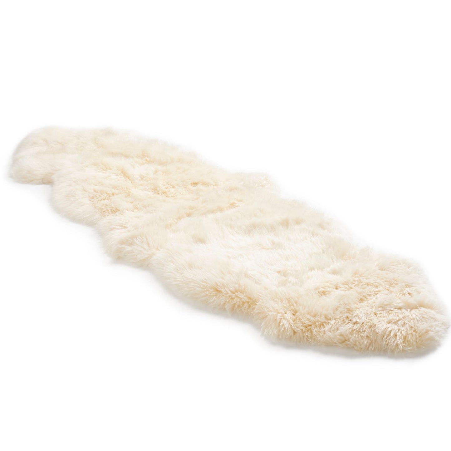 Bowron Sheepskins Longwool Double Sheepskin Rug Gold Star Champagne Cream