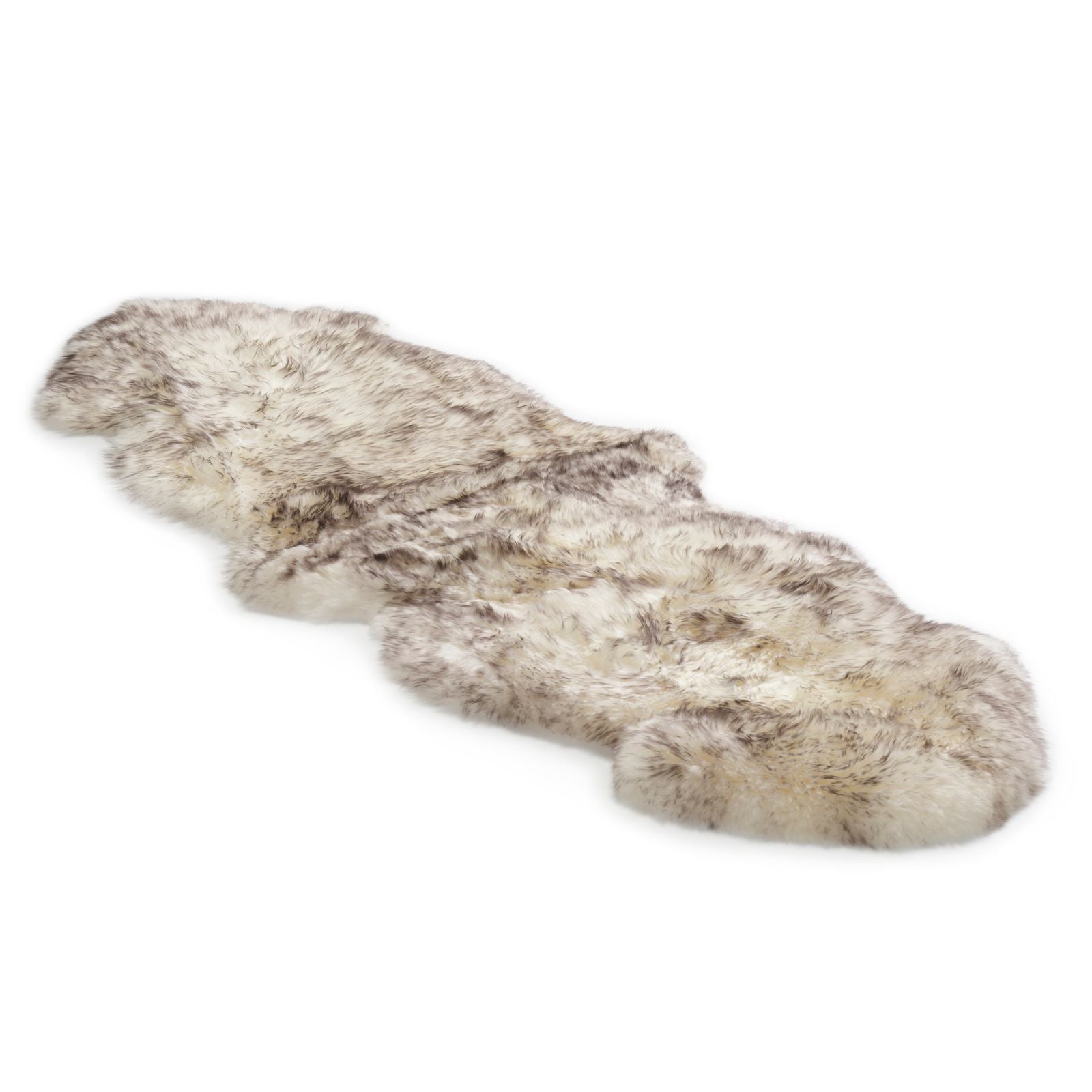 Bowron Sheepskins Longwool Double Sheepskin Rug Gold Star Wolf Tip Grey