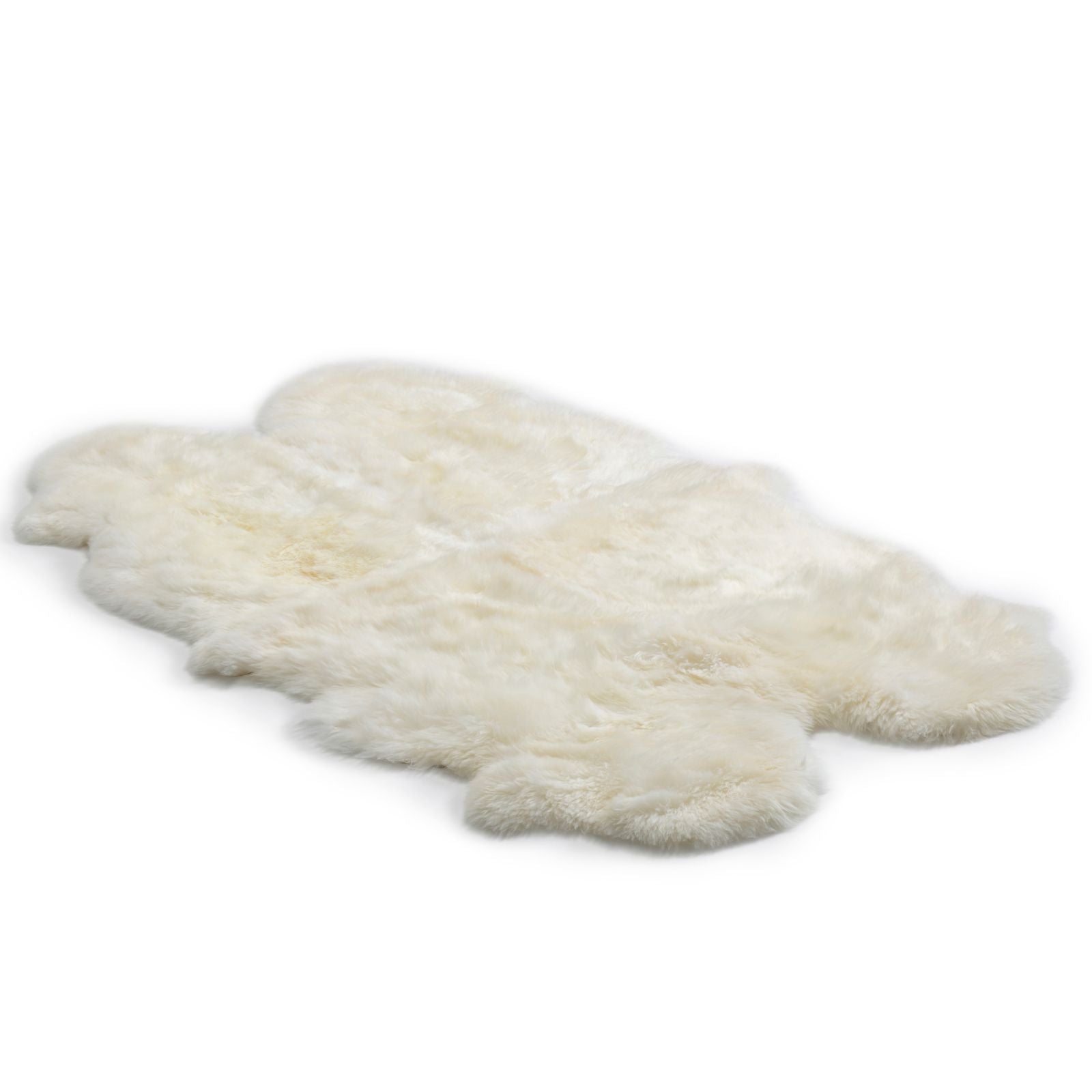 Bowron Sheepskins Longwool Quadruple Sheepskin Rug Gold Star Ivory