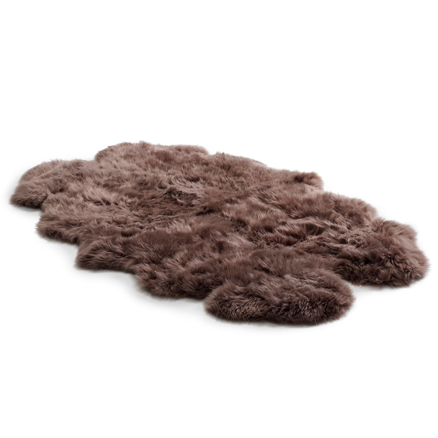 Bowron Sheepskins Longwool Quadruple Sheepskin Rug Gold Star Paco Brown