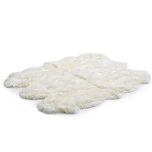 Bowron Sheepskins Longwool Sextuple Sheepskin Rug Gold Star Ivory