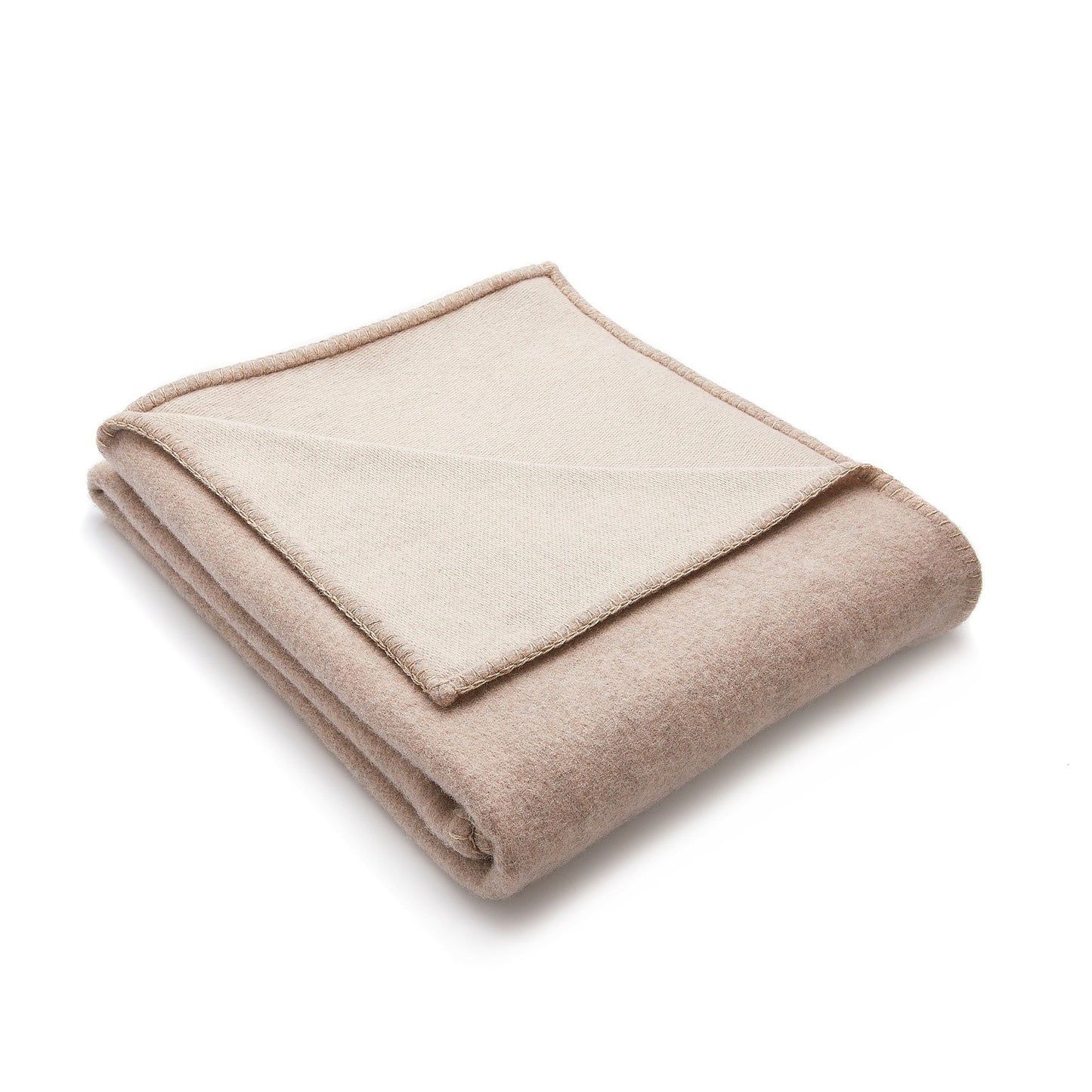 Hug Rug Luxury Wool Throw Mushroom Sandstone Pink Beige