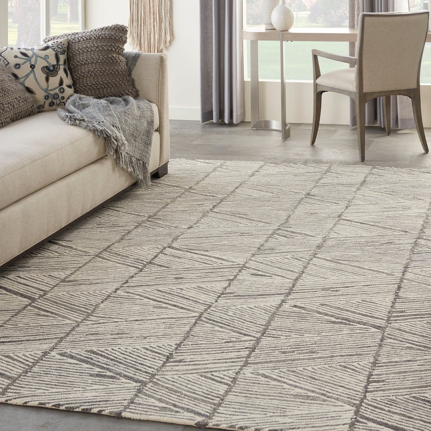 Nourison Colorado Modern Rug CLR01 GRYWT