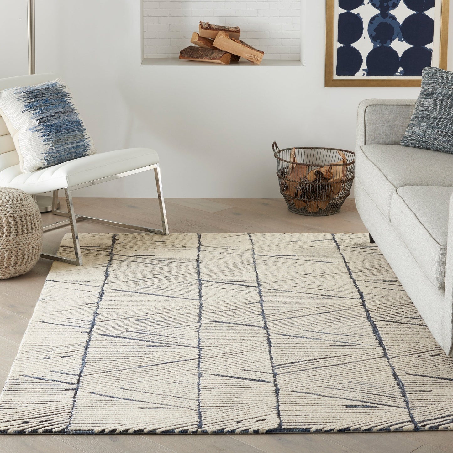 Nourison Colorado Modern Rug CLR01 WHTBL