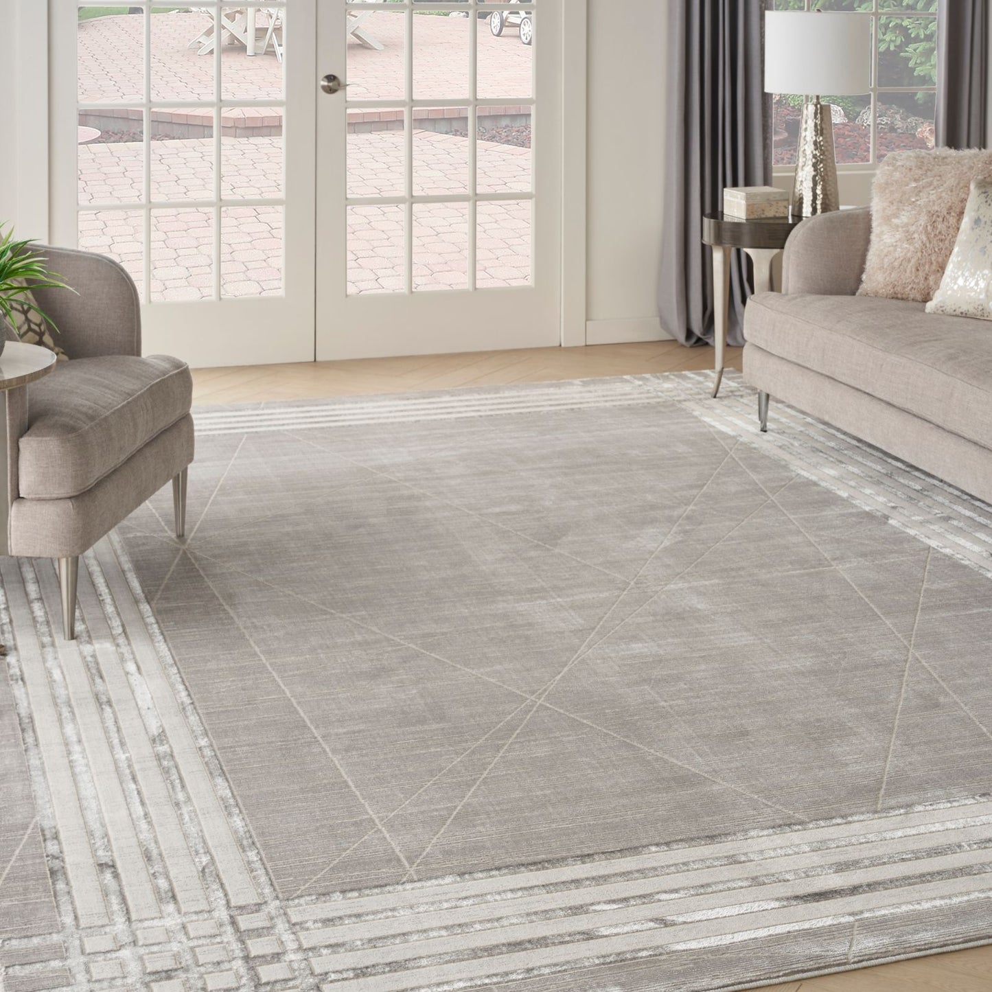 Nourison Desire Modern Rug DSR01 GRSIL