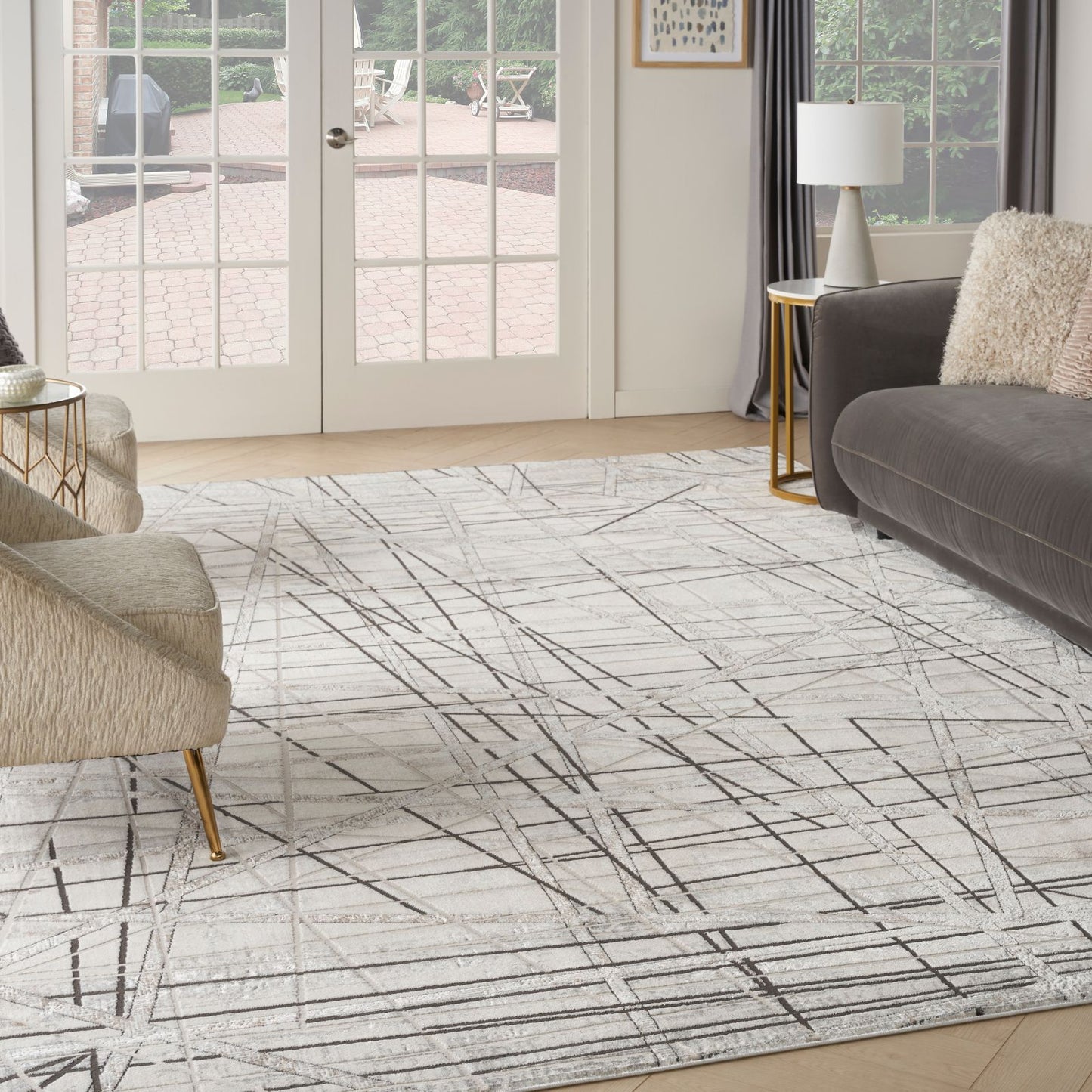 Nourison Desire Modern Rug DSR03 GRSIL