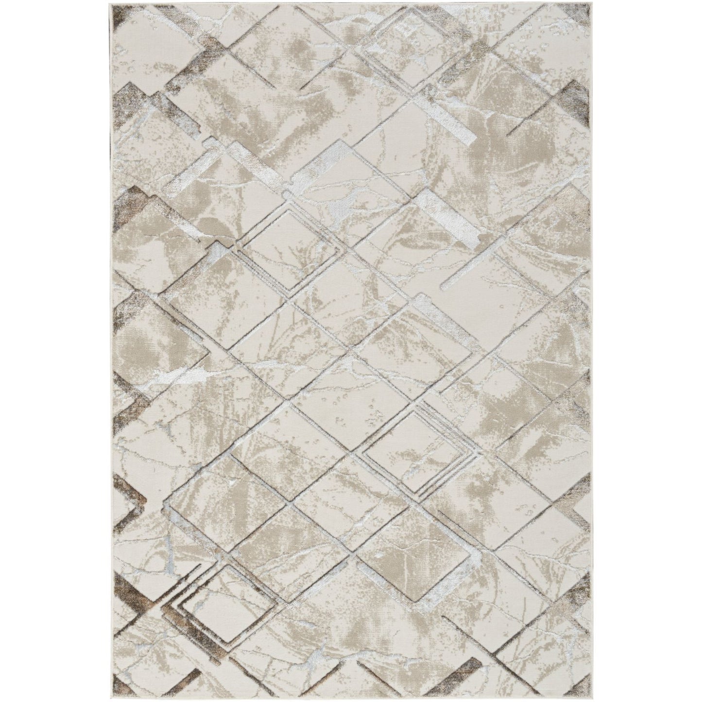 Nourison Glitz Modern Rug GLZ02 IVGRY