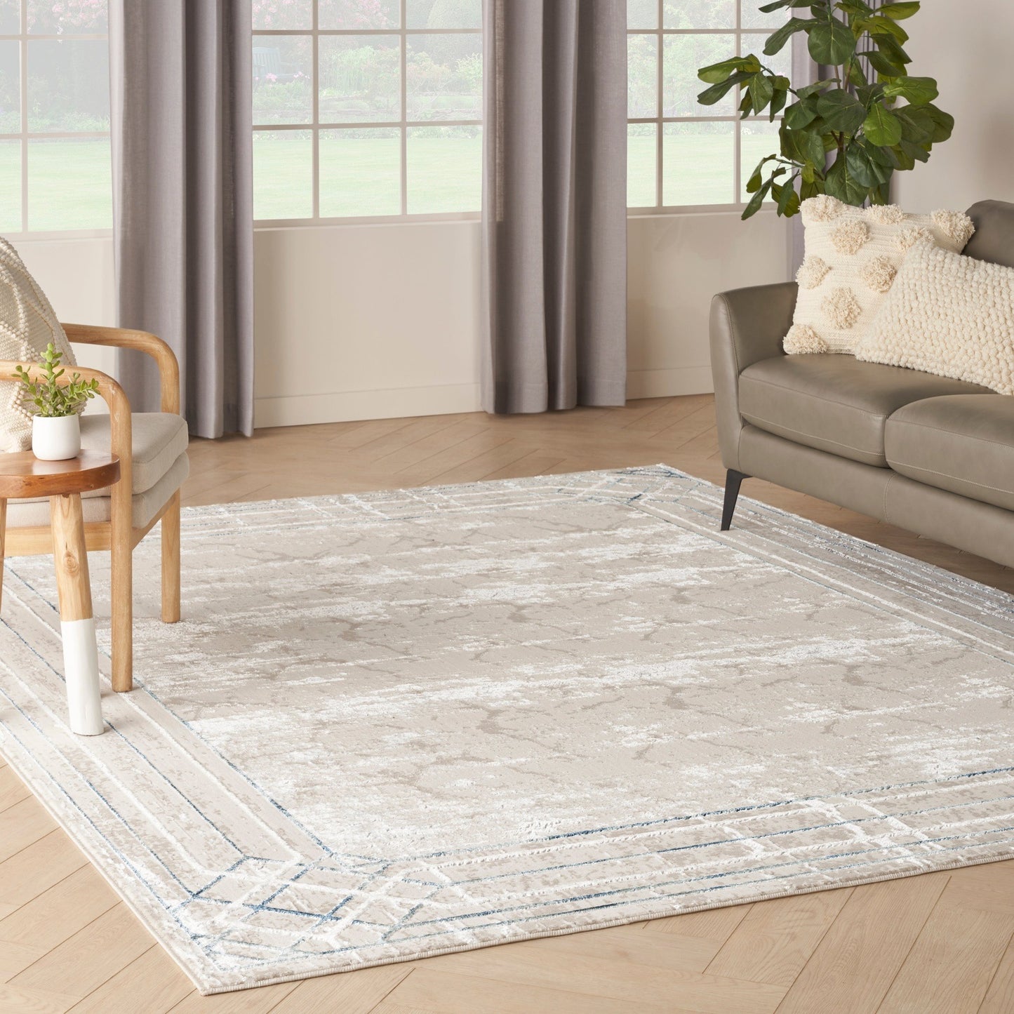 Nourison Glitz Modern Rug GLZ03 IVTAU