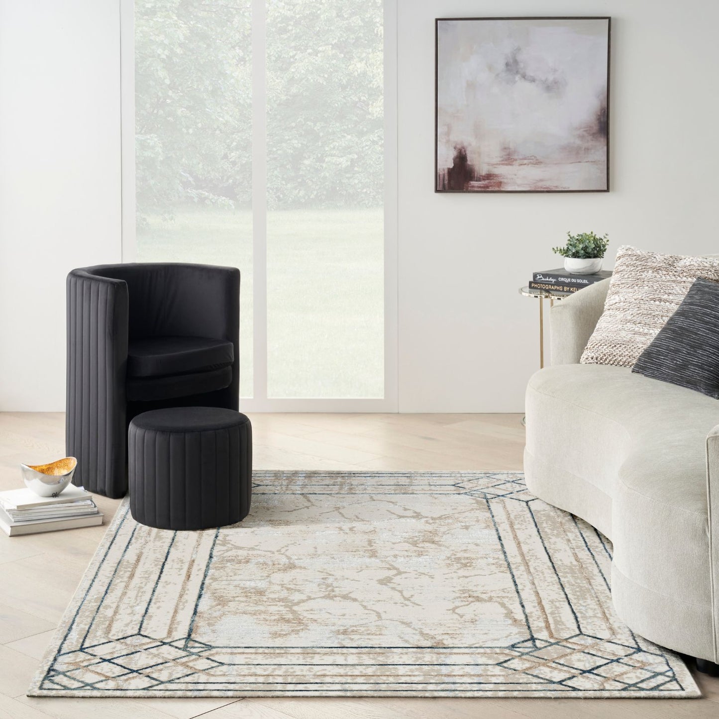 Nourison Glitz Modern Rug GLZ03 IVTAU