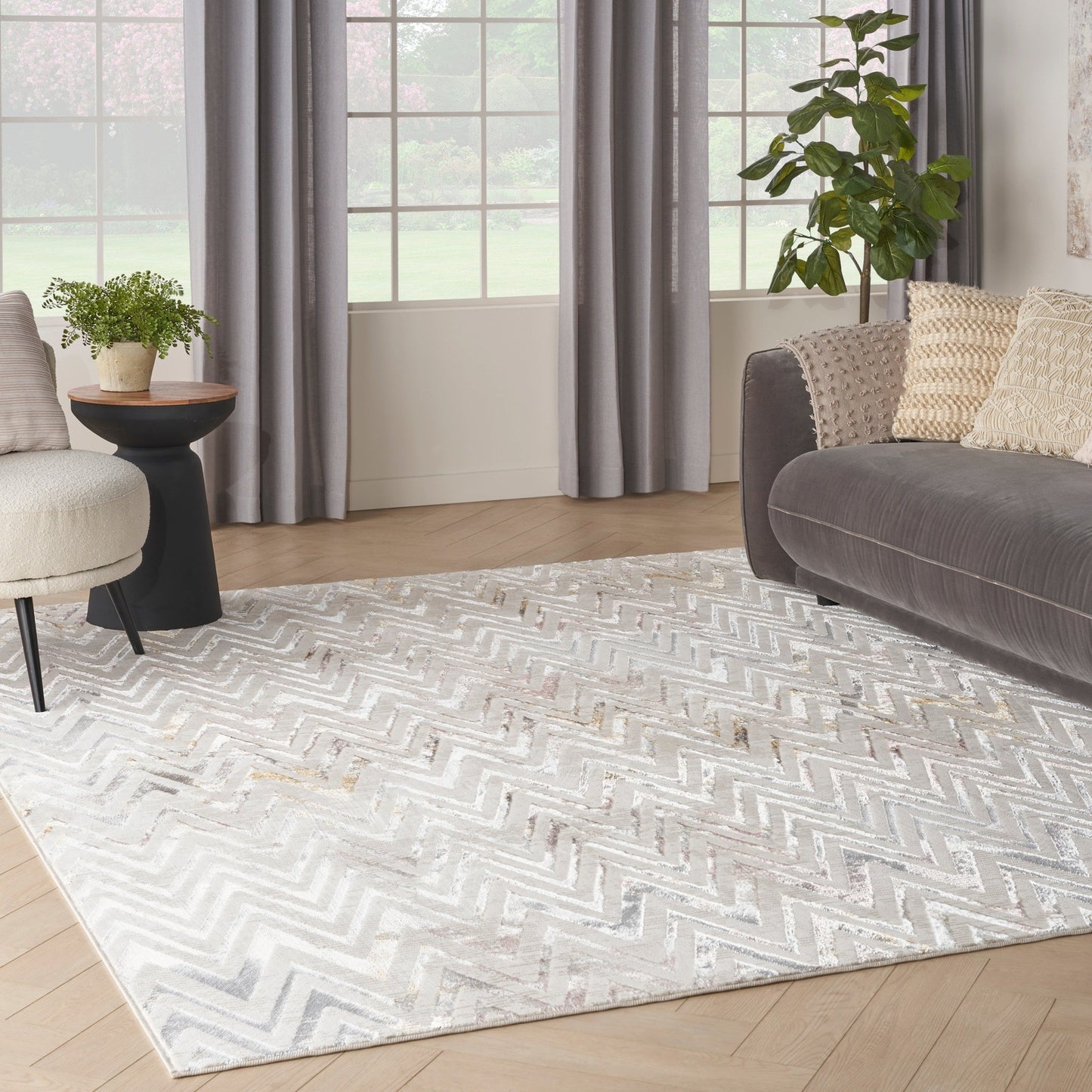 Nourison Glitz Modern Rug GLZ05 MULTI