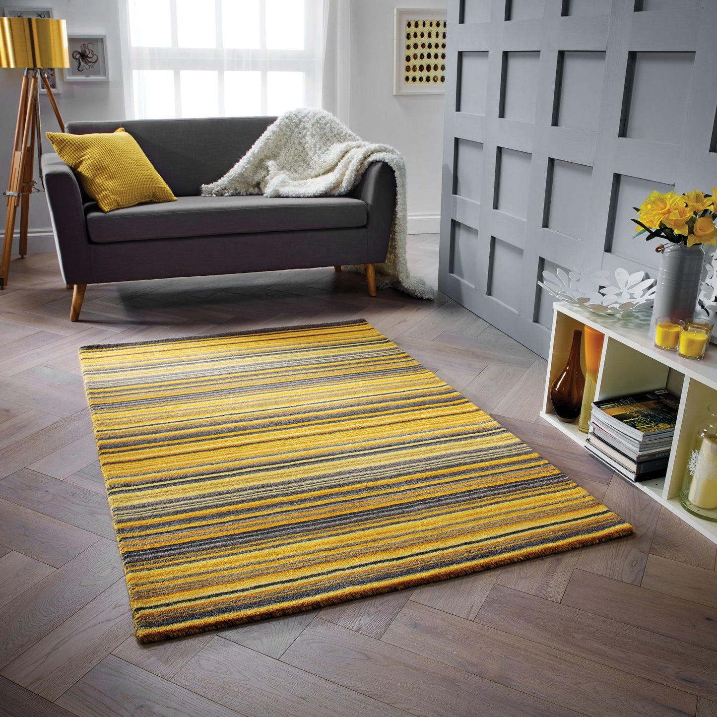 Oriental Weavers Carter Modern Rug Ochre Yellow