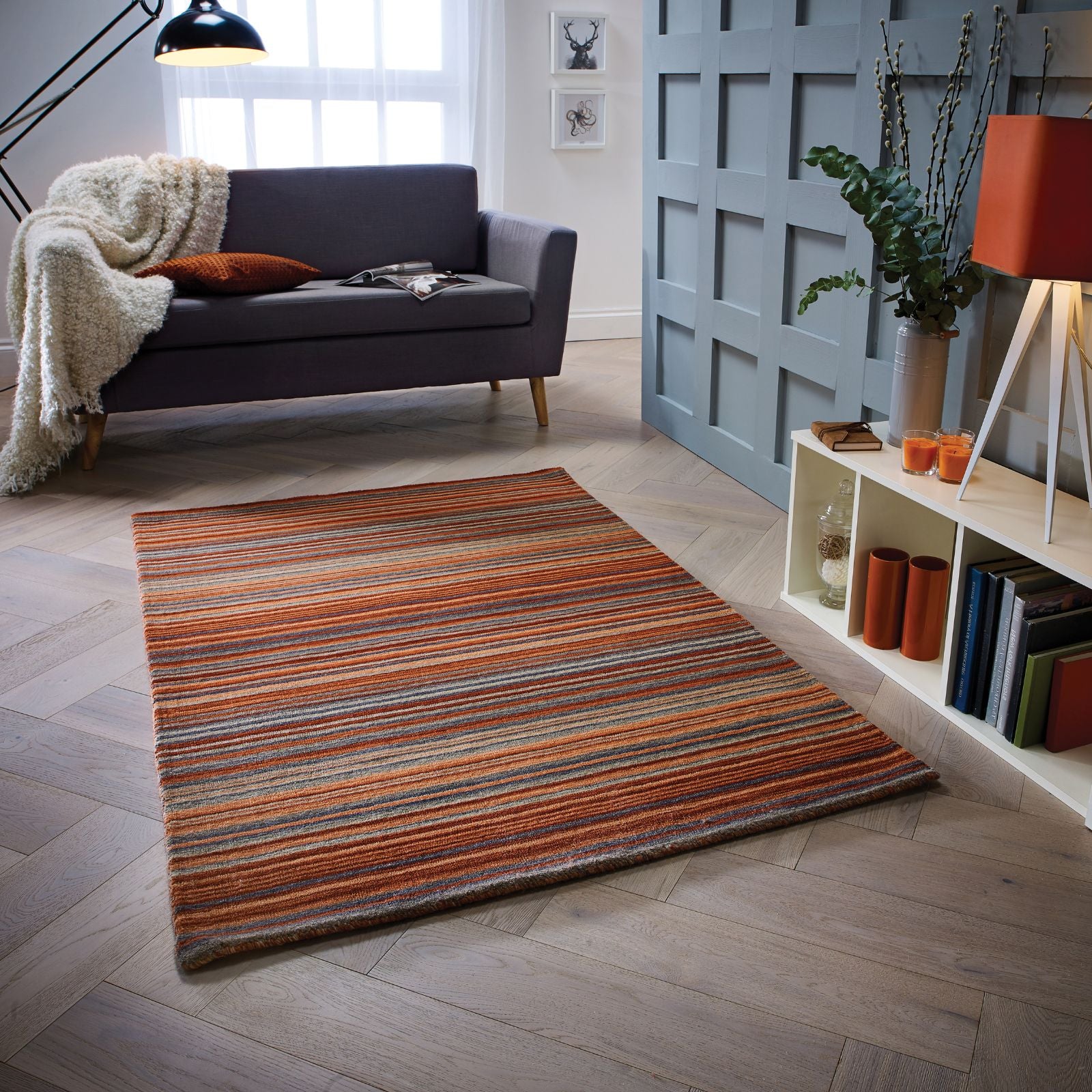 Oriental Weavers Carter Modern Rug Rust Orange