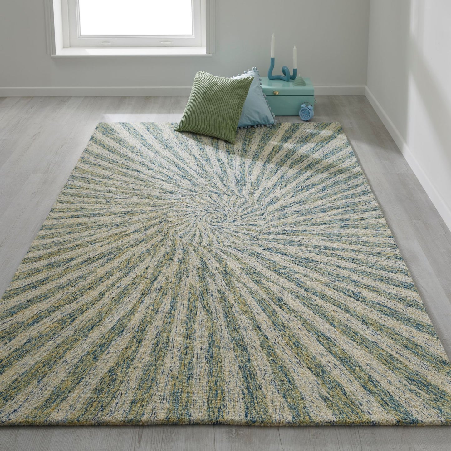 Oriental Weavers Elements Modern Rug Vortex Green