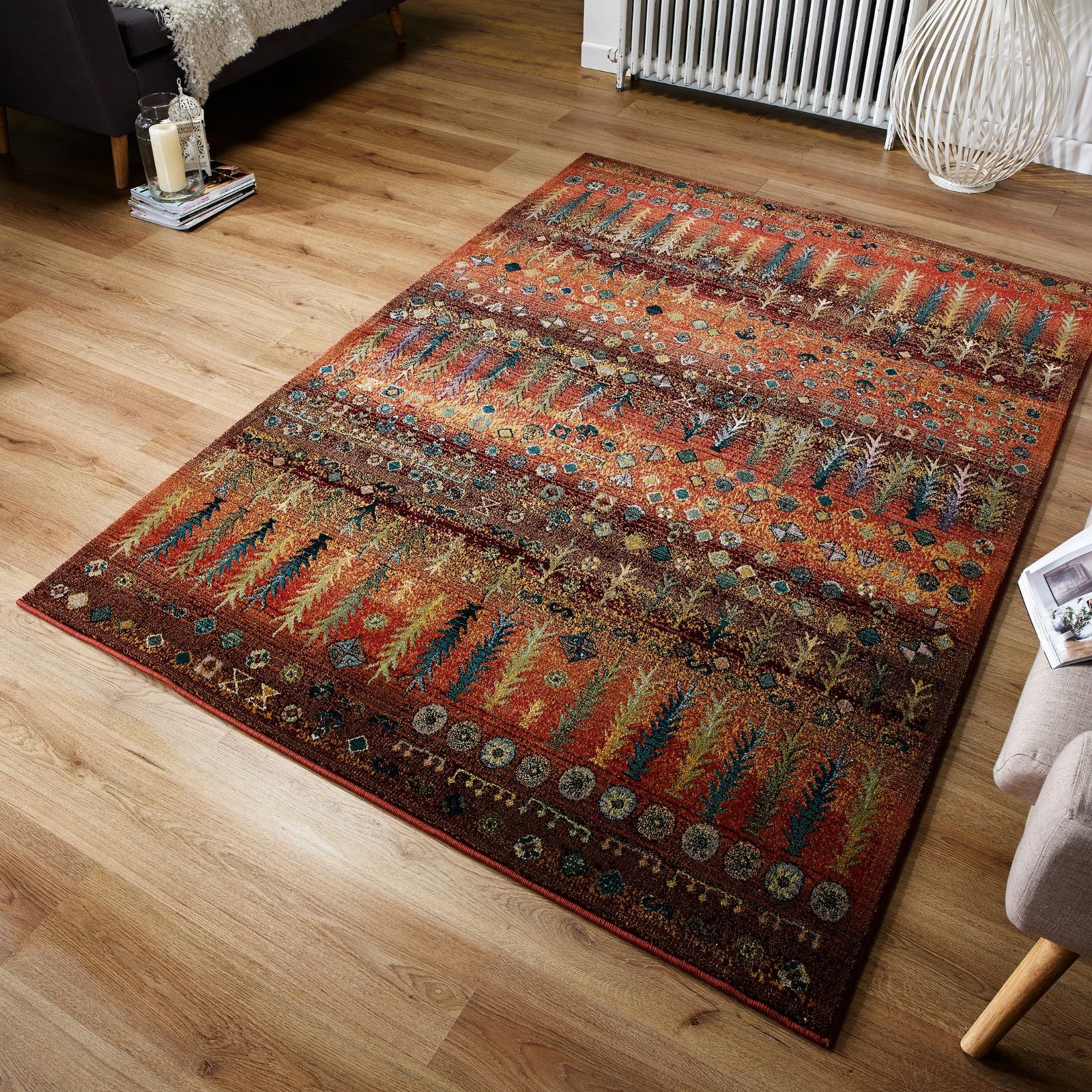 Oriental Weavers Gabbeh Traditional Rug 415 C Gold Rust