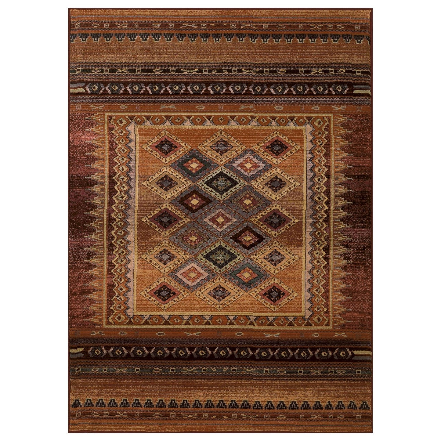 Oriental Weavers Gabbeh Tribal Rug 107 R Rust