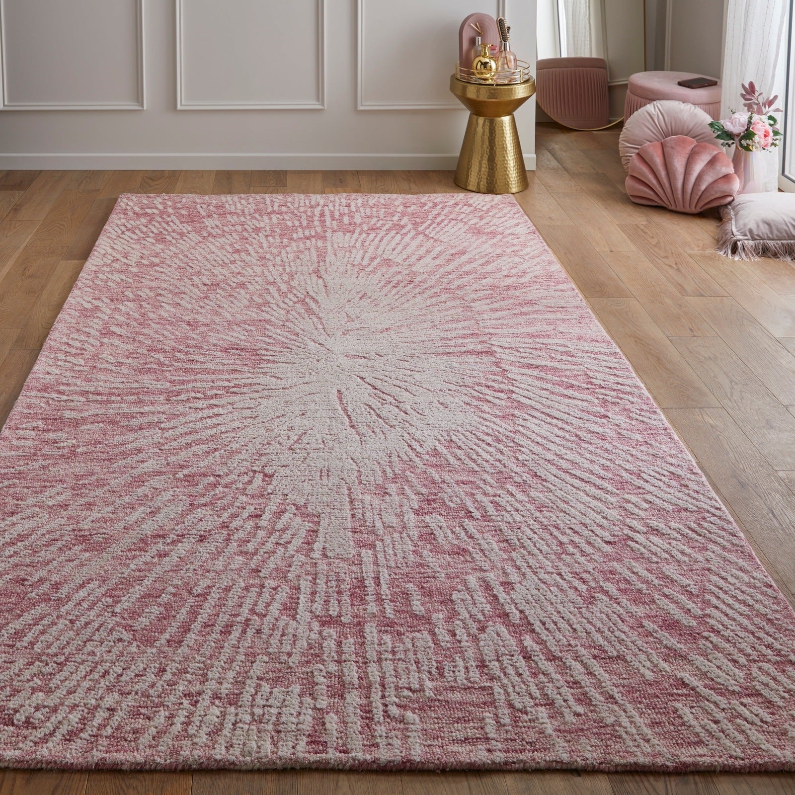 Oriental Weavers Hampton Tribal Rug Burst Pink Ivory