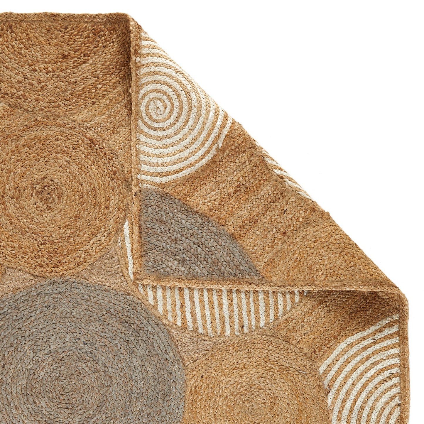 Oriental Weavers Naturals Natural Fibre Rug Circles Beige Multi