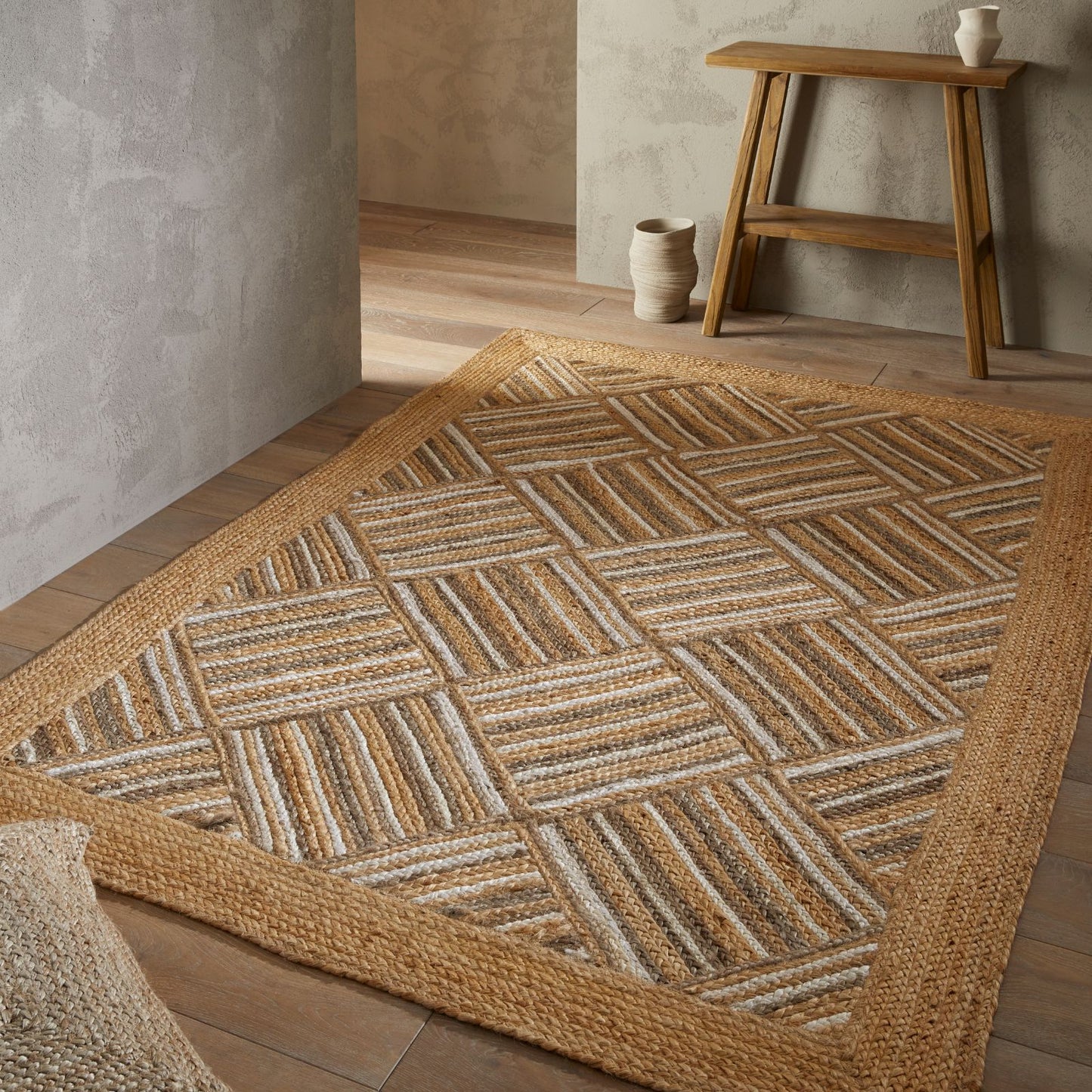 Oriental Weavers Naturals Natural Fibre Rug Squares Beige Multi