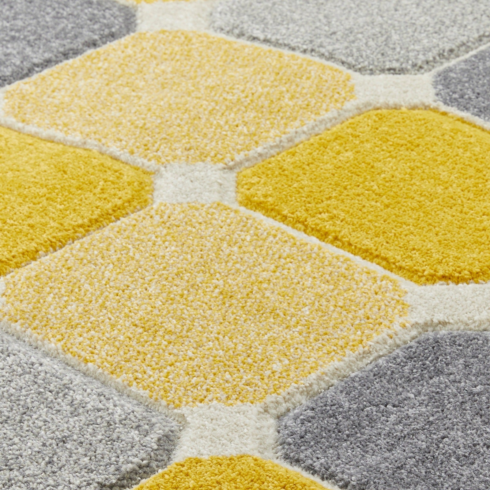 Oriental Weavers Portland Modern Rug 172 J Yellow Grey Cream