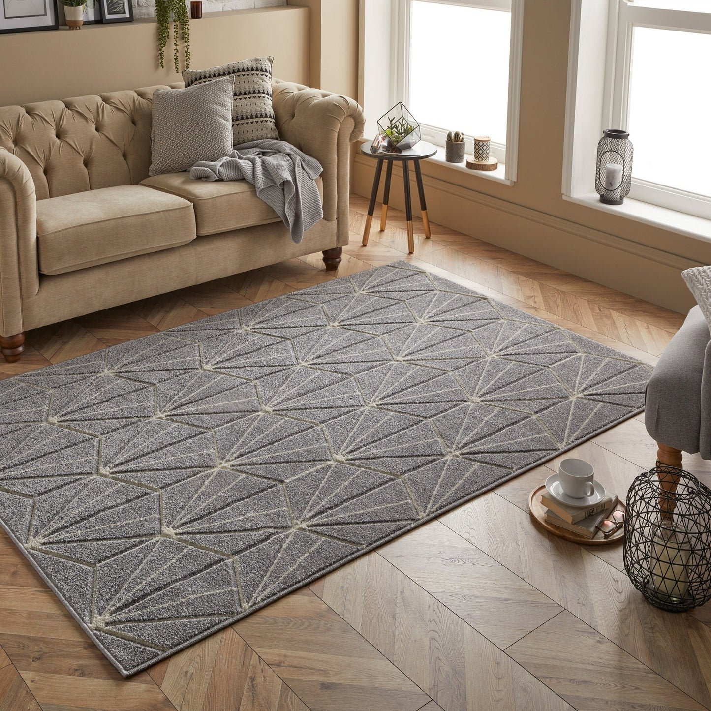 Oriental Weavers Portland Modern Rug 750 N Grey Cream