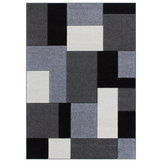 Oriental Weavers Portland Modern Rug 8425 B Charcoal Grey