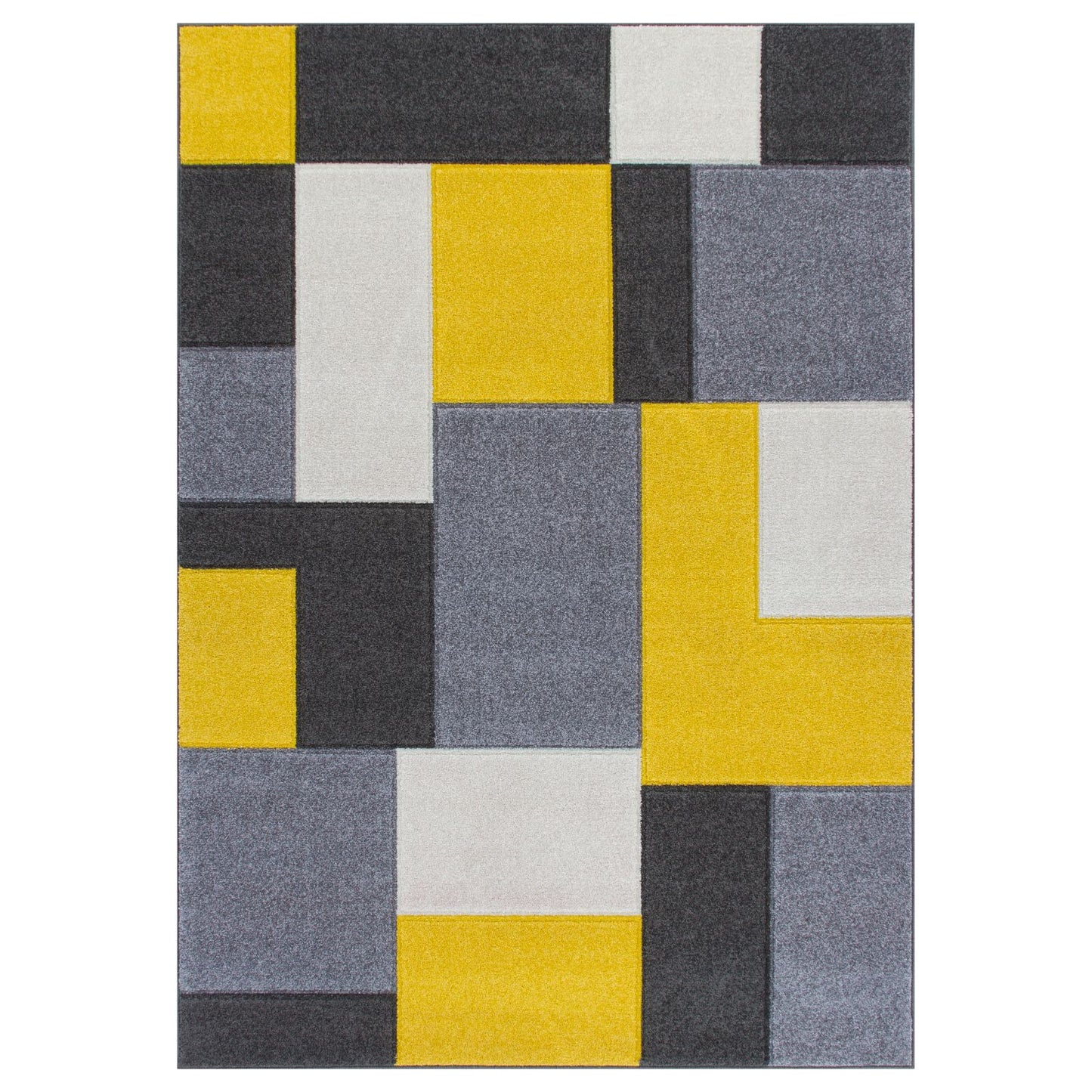 Oriental Weavers Portland Modern Rug 8425 I Grey Yellow Cream