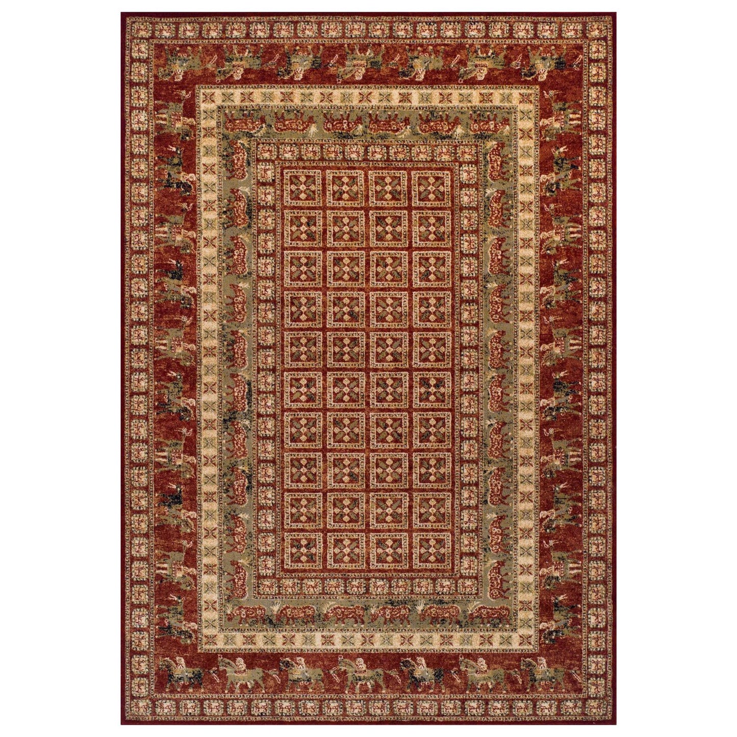 Oriental Weavers Royal Classic Traditional Rug 1527 R Red