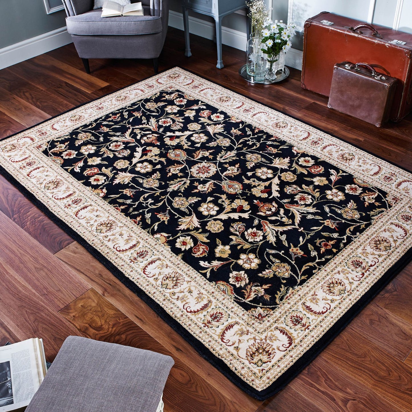 Oriental Weavers Royal Classic Traditional Rug 636 B Black