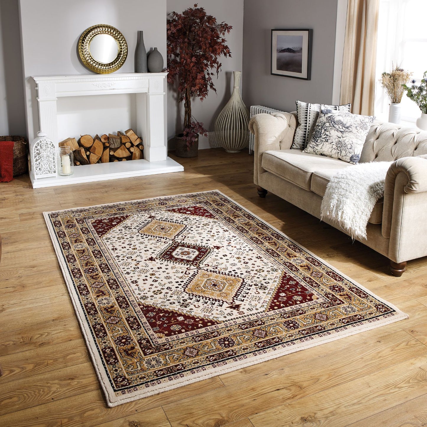 Oriental Weavers Royal Classic Traditional Rug 93 W Cream