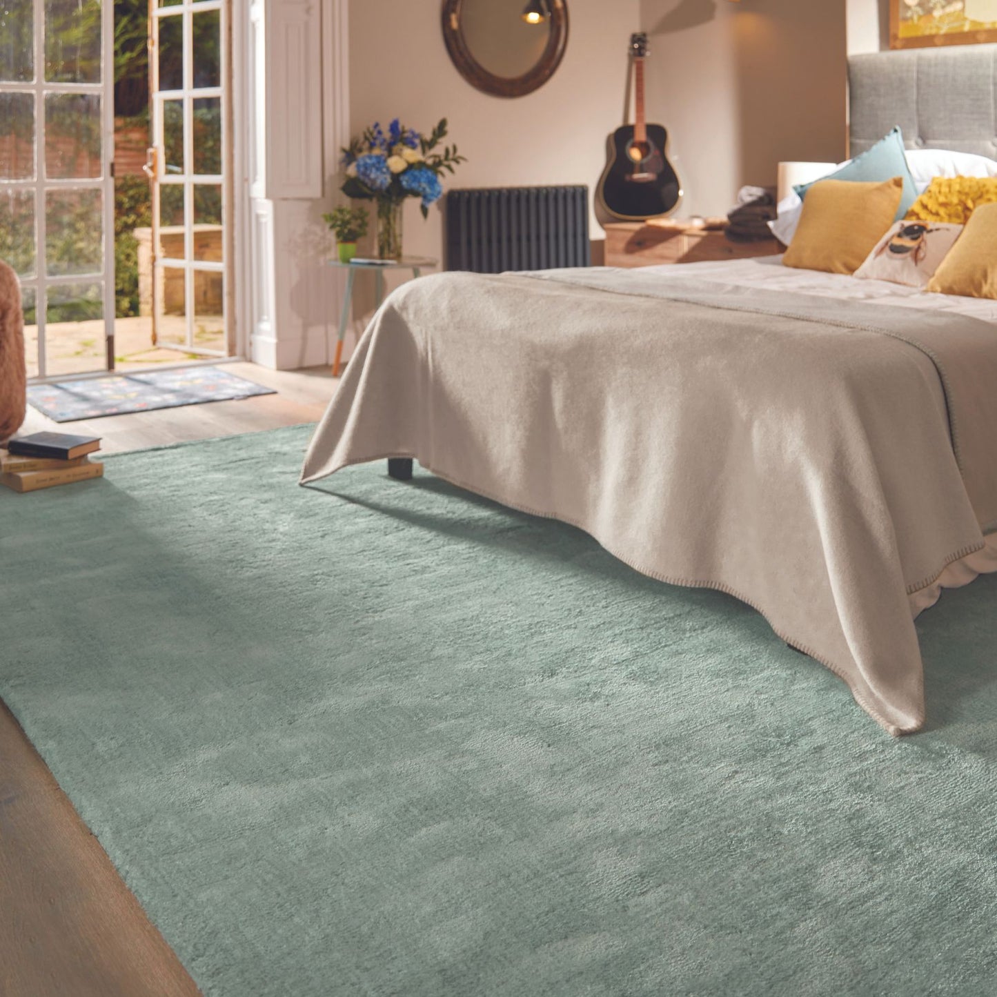 Rug Guru Hush Modern Rug Aqua